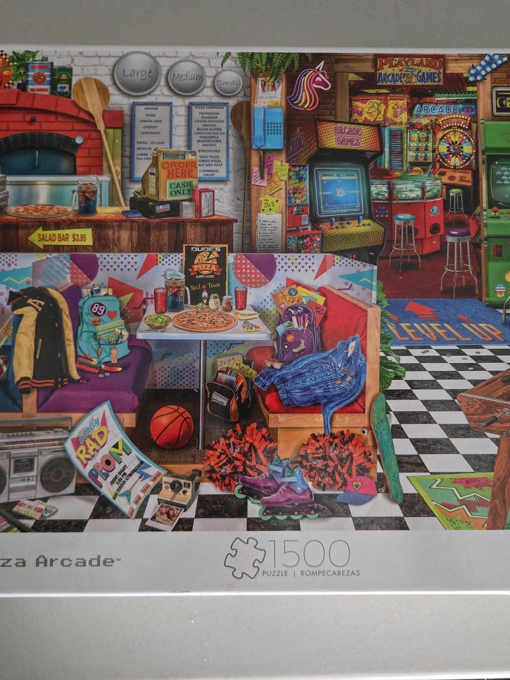 Colorful Retro Arcade & Diner 1,500-Piece Puzzle - Multicolor